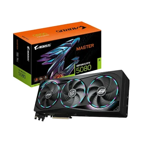 Card màn hình Gigabyte AORUS RTX 5080 MASTER 16G GDDR7 (GV-N5080AORUS M-16GD)